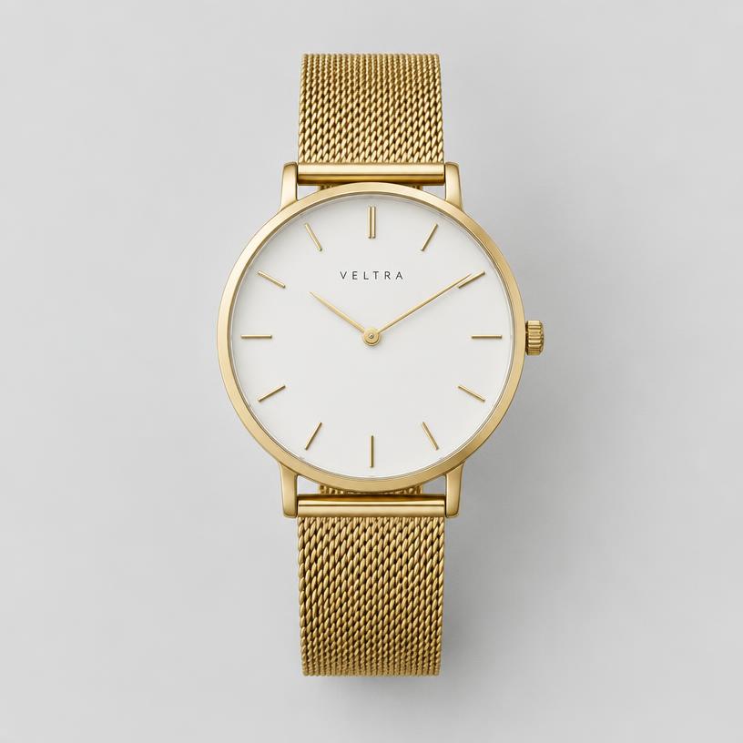 Gold Mesh Watch